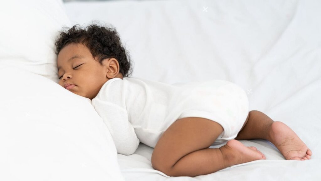 Baby Sleeping Sitting Up Folded in Half 8