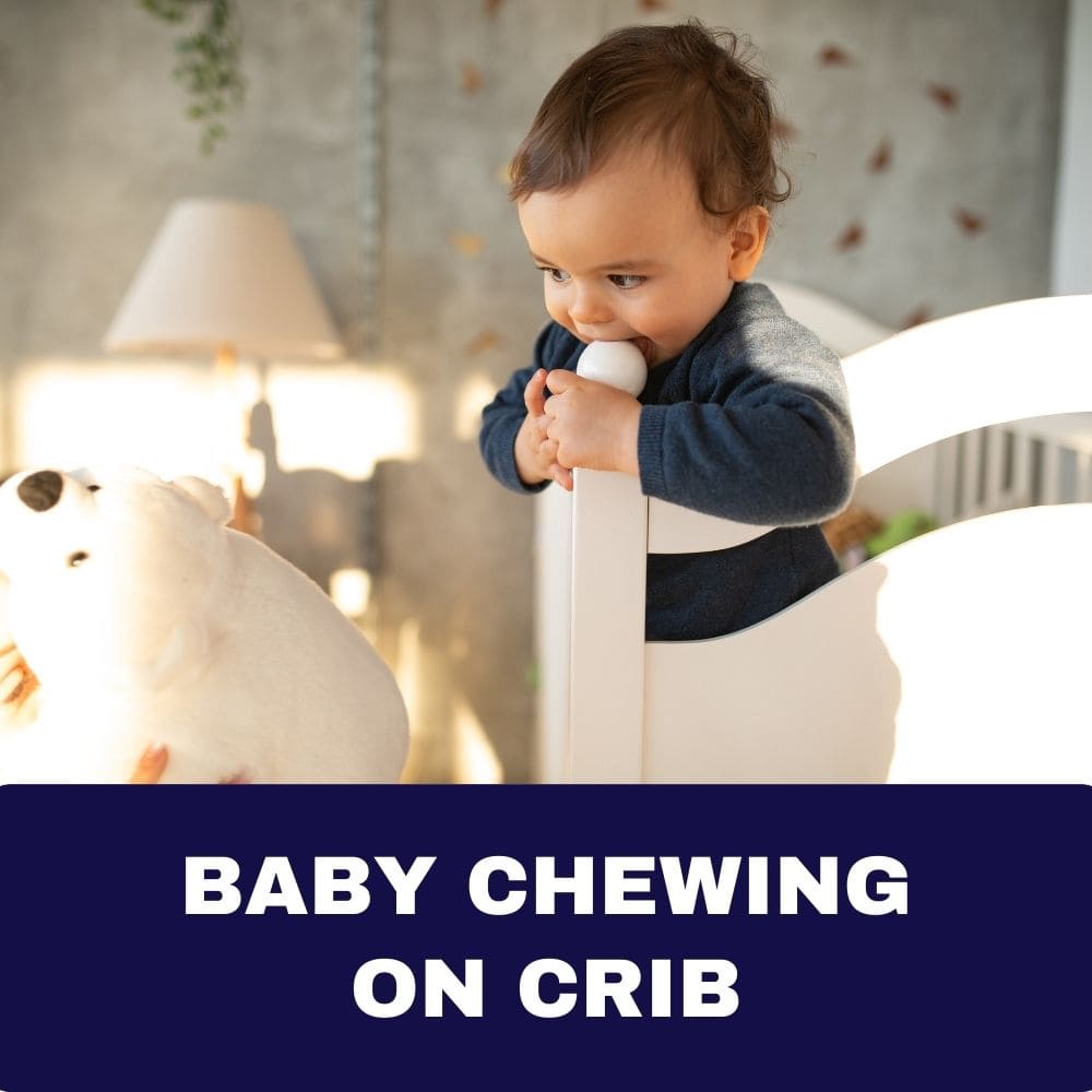 Baby Chewing on Crib 5